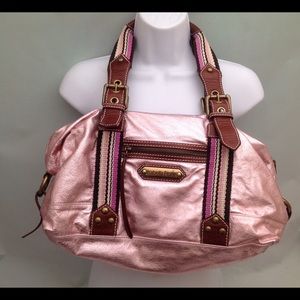 Isabella Fiore Pink Leather Bag Purse Handbag